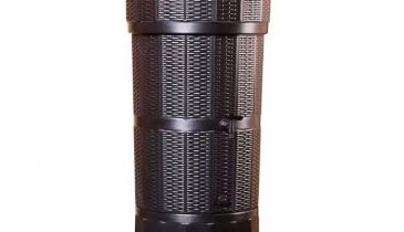 150l Rattan wicker effect polybutt water butt oak jpg